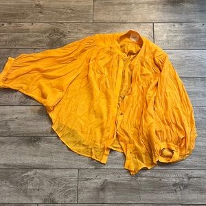 Anthropologie Maeve Golden Butterfly Top